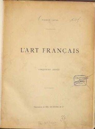 L' art français : revue artistique hebdomadaire. 5. 1891/92