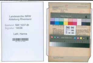 Entnazifizierung Hanna Lahl , geb. 22.01.1904 ()