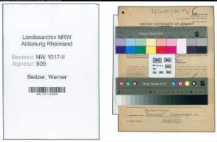 Entnazifizierung Werner Beitzer , geb. 04.03.1910 (Reichsbankinspektor)