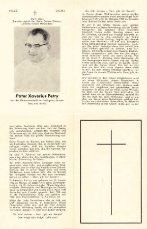 Petry, Xaverius
