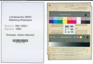 Entnazifizierung Anton Heinrich Schwarz , geb. 11.05.1911 (Mechaniker)