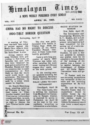 No. XXXV (24 April 1960)