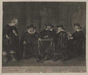 Gruppenbildnis des Cornelius a Davelaer, des Antonius Oetgens, des Albertus Conradi Burgh, des Petrus Hasselaer und des Abrahamus Boom
