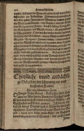 Christliche unnd andächtige Gebetlein der schwangern und kreistenden Frawen