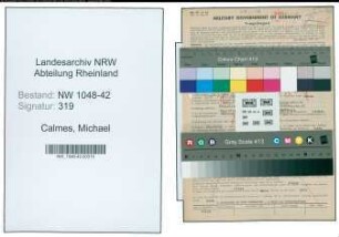 Entnazifizierung Michael Calmes , geb. 22.03.1894 (Sekretaer)