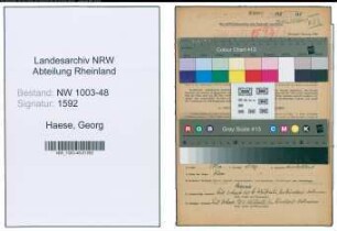 Entnazifizierung Georg Haese , geb. 14.03.1901 (Lehrer)