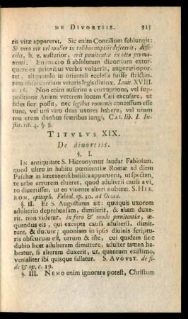 Titulus XIX. De divortiis.