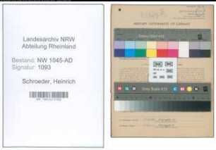 Entnazifizierung Heinrich Schroeder , geb. 18.03.1906 (Angestellter)