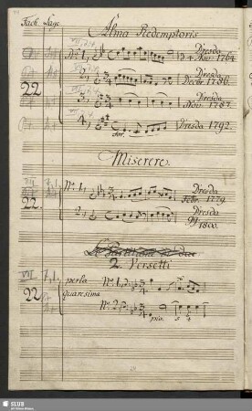 S. 24: Alma Redemtoris (No. 1-4) - Miserere (No. 1-2) - Versetti (No. 1-2)