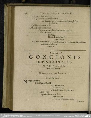 Idea Concionis Secundae In Psalmum Vigesimum quintum