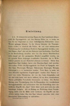 Die Pathologie u. Therapie des Spat der Pferde : Für Thierärzte u. Studierende bearb. v. W. Dieckerhoff