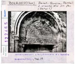 Bourges: Saint-Ursin, Portal, Tympanon