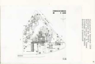 Gästehaus des Senats, Berlin-Schmargendorf (Diplomarbeit bei Kurt Dübbers): Grundriss Erdgeschoss 1:200