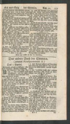 Das andere Buch der Chronica. (genannt Paralipomenon II.)