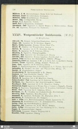 XXXIV. Westpreußischer Bezirksverein.
