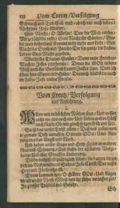 Vom Creutz/ Verfolgung und Anfechtung.