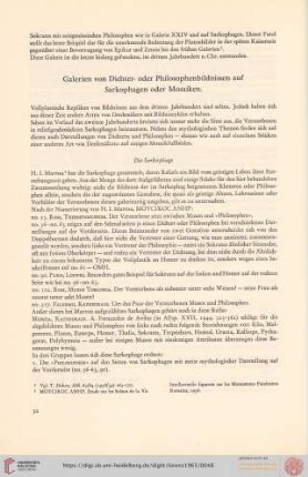 Galerien von Dichter- oder Philosophenbildnissen auf Sarkophagen oder Mosaiken