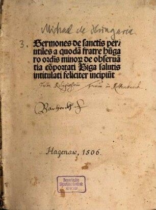 Sermones de sanctis perutiles