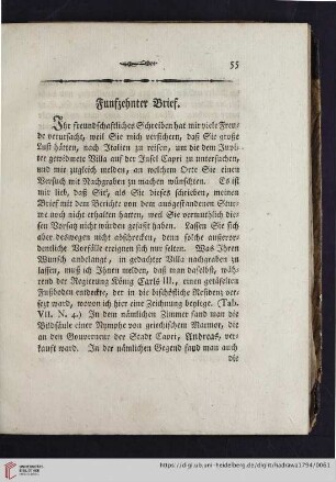 Funfzehnter Brief