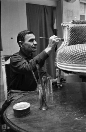 Werkstatt des Prager Möbel-Restaurators Alexander Saponar.