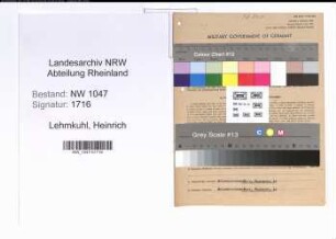Entnazifizierung Heinrich Lehmkuhl , geb. 27.03.1901 (Arzt)