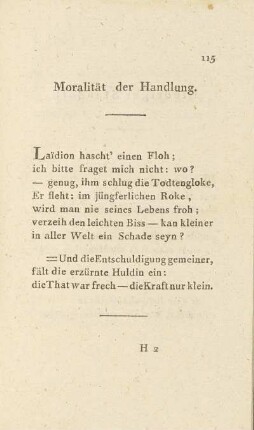 Moralität der Handlung.