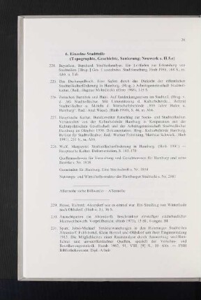 6. Einzelne Stadtteile (Topographie, Geschichte, Sanierung: Neuwerk s. 11.5.c)