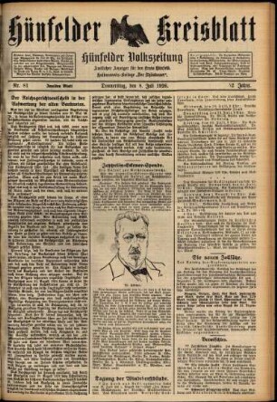 Zweite Ausgabe vom Donnerstag, den 08. Juli 1926.