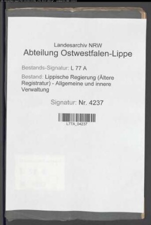 Gemeinheitsteilung des Dorfes Orbke (Amt Lage)