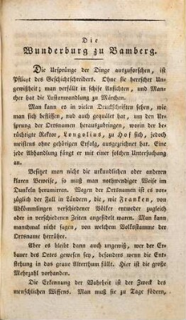 Die Wunderburg zu Bamberg : mit Nachrichten von dem Geschlechte des Erbauers, Friderich von Rotenstein, reingeschichtlich dargestellt