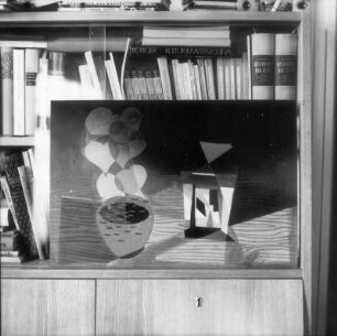 Stilleben mit Laterne. Deckfarben, Spritztechnik (1935/1937; H. Rose)