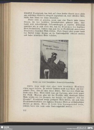 Francais! buvez des Bieres francaises (aus einer französischen Gemeinschaftswerbung)