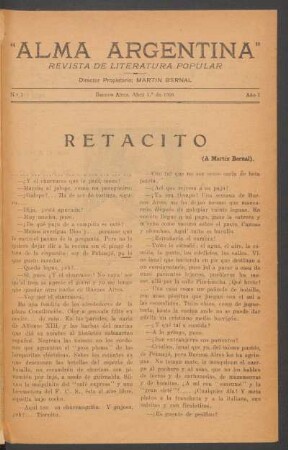 1926,1,1: año 1, n.o 1 (abril 1.o de 1926)
