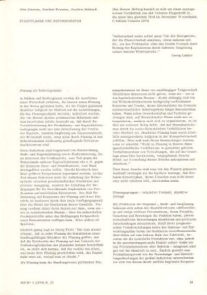 Stadtplaner und Reformgeister