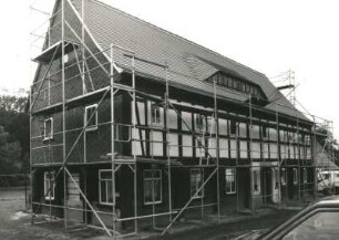 Waltersdorf. Wohnhaus, Dorfstraße 18 (19. Jahrhundert). Straßenansicht