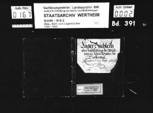 Lagerbüchlein über Beschreibung der gültbaren Lehengüter zu Tiefenthal, renoviert im Jahr 1696