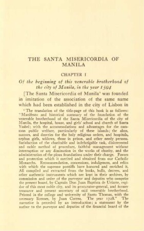 The Santa Misericordia of Manila
