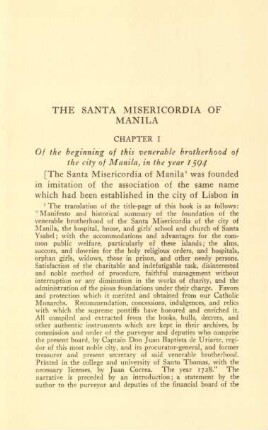 The Santa Misericordia of Manila