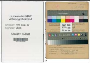 Entnazifizierung August Glowsky , geb. 03.11.1920 ()