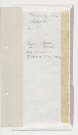 Brief von Alberti