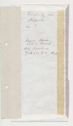 Brief von Alberti