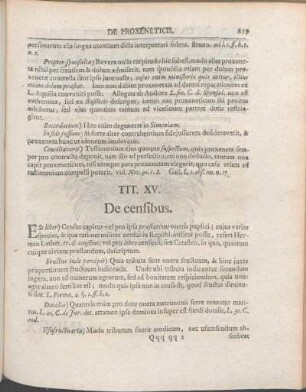 Tit. XV. De censibus.