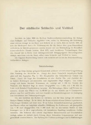 Der städtische Schlacht- und Viehhof