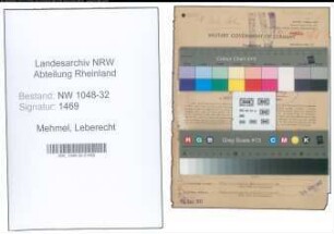 Entnazifizierung Leberecht Mehmel , geb. 25.04.1888 (Beamter)
