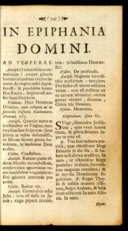 In Epiphania Domini