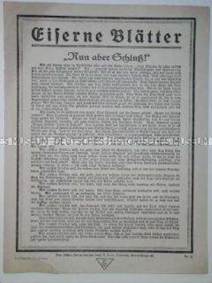 Flugschrift "Eiserne Blätter: " (Nr.90)