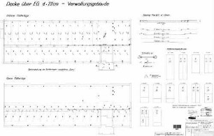 Stuttgart Nord: Dienstg. Flm-Gebäude Verwaltungsgebäude Decke über Erdgeschoß