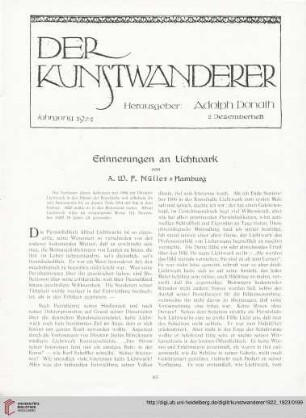 4/5: Erinnerungen an Lichtwark