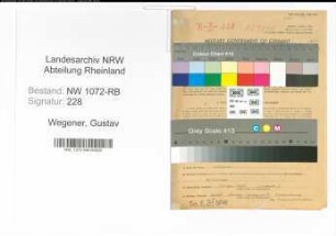Entnazifizierung Gustav Wegener , geb. 11.05.1890 (Finanzbeamter)
