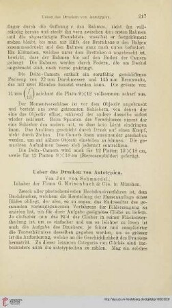 Ueber das Drucken von Autotypien